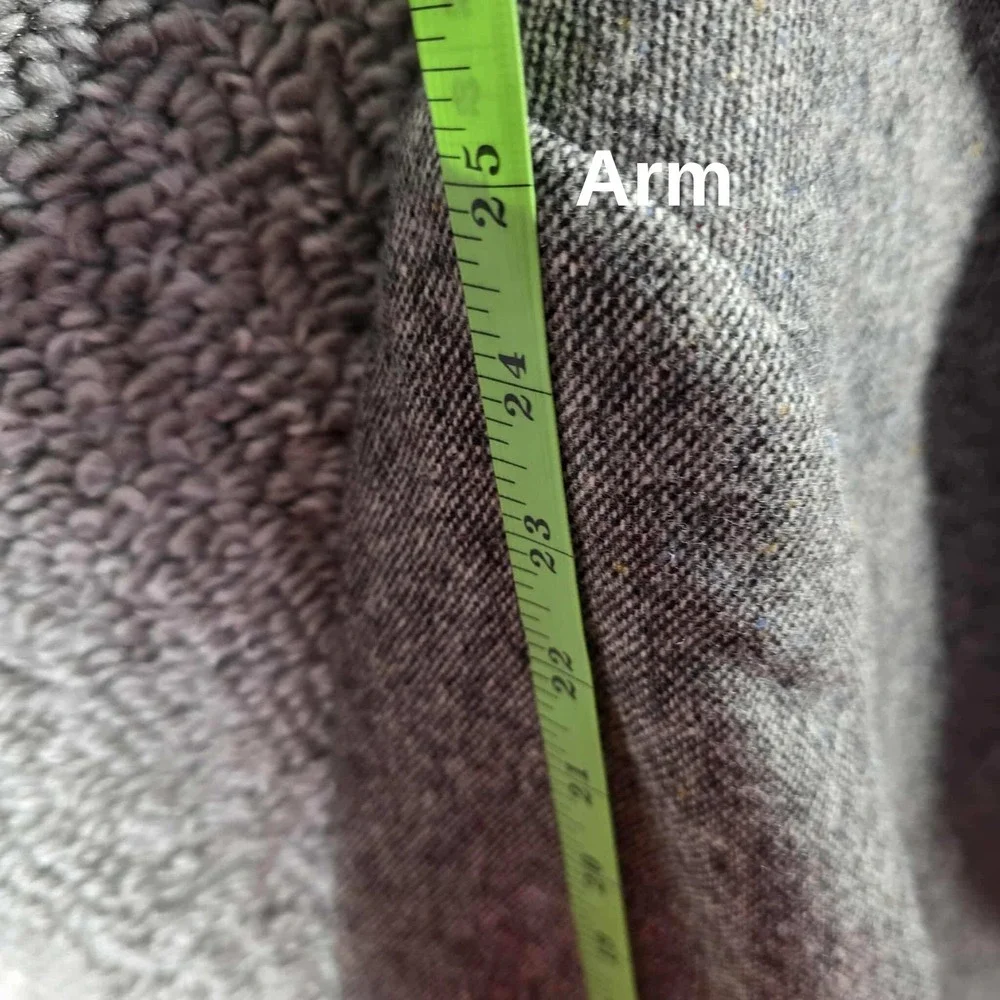 Hamilton Collection Tweed Sport Coat‎ Blazer Elbow Patches Men's 46R Grey